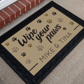 Personalized Wipe Your Paws Doormat
