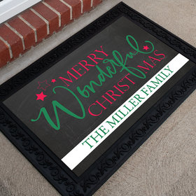 Personalized Doormat Merry Wonderful Christmas