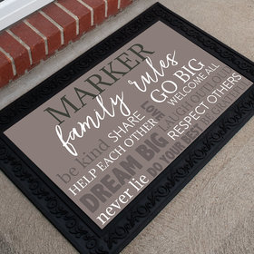Personalized Doormat Family Rules