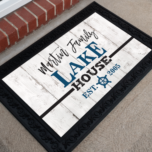 Personalized Doormat Family Lake House