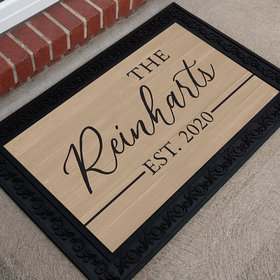Personalized Doormat Family Name Established