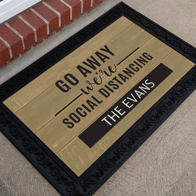 Personalized Doormat Go Away