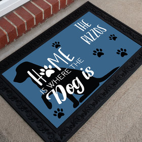 Personalized Doormat Home Is Where the Dog Is
