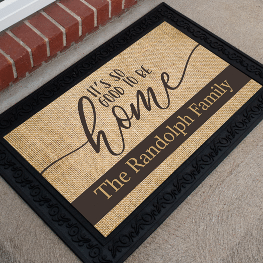 Personalized Doormat It's Good to Be Home