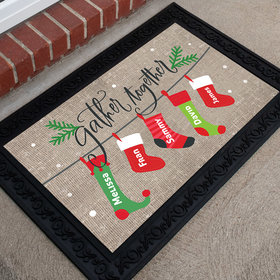 Personalized Doormat Gather Together Stocking Family of 5