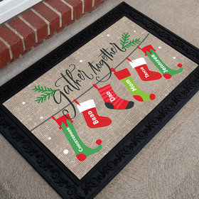 Personalized Doormat Gather Together Stocking Family of 6