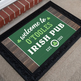 Personalized Doormat St. Patrick's Day Irish Pub