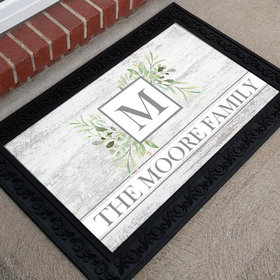 Personalized Doormat Botanical Monogram