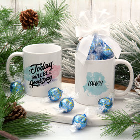 Personalized Today Will Be A Good Day 11oz Mug with Lindt Truffles