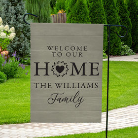 Welome to our Home Personalized Garden Flag