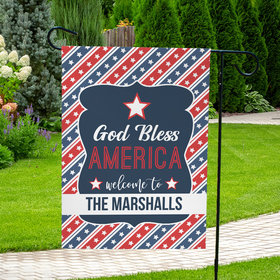 God Bless America Personalized Garden Flag