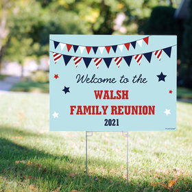 Personalized Patriotic Family Reunion - Yard Sign