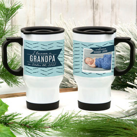 Personalized I Became a Grandpa Stainless Steel Travel Mug (14oz)