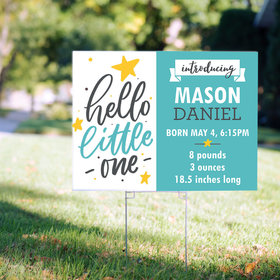 Personalized It's a Boy Yard Sign - Hello Little One