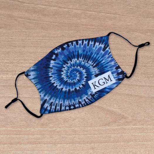 Personalized Blue Tie Dye Face Mask