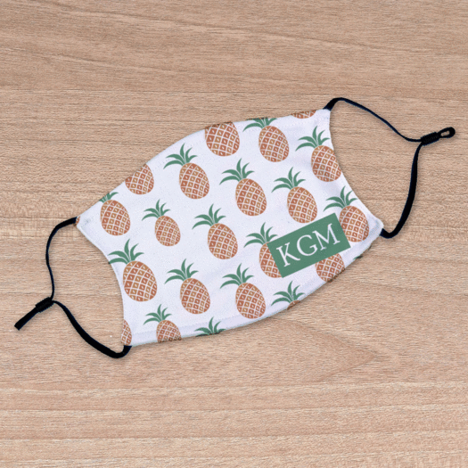 Personalized Pineapple Face Mask