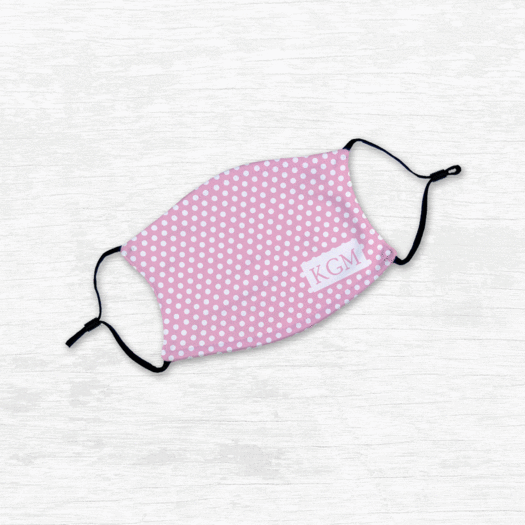 Personalized Pink Dots Face Mask