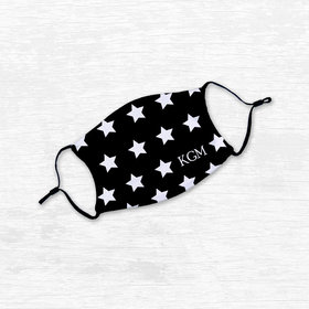 Personalized White Stars Face Mask