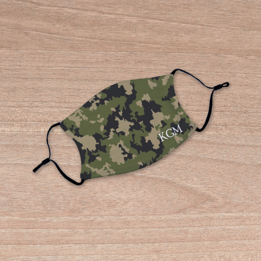 Personalized Green Camo Face Mask