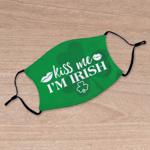 Kiss Me I'm Irish Adult Face Mask