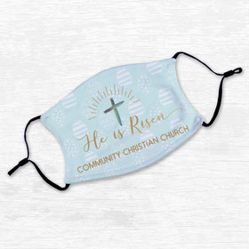Personalized He is Risen Adult Face Mask