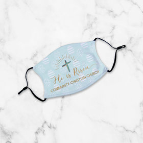 Personalized He is Risen Youth Face Mask