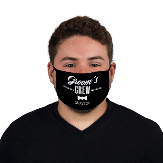 Personalized Groom's Crew Face Mask