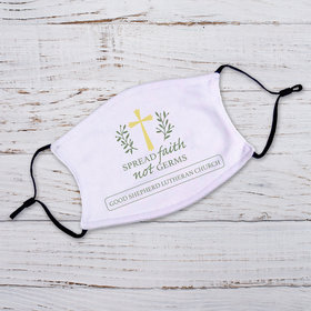 Personalized Spread Faith not Germs Adult Face Mask