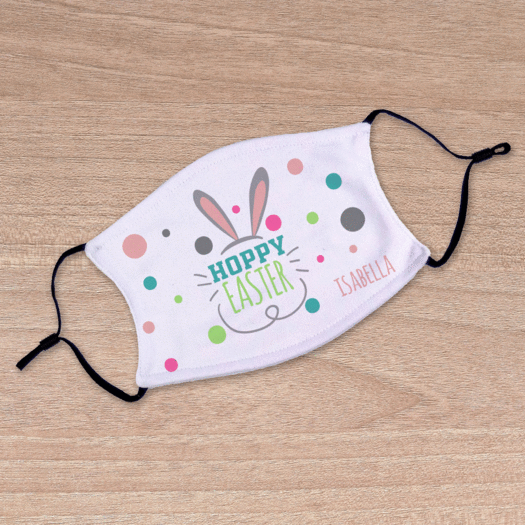 Personalized Hoppy Easter Adult Face Mask