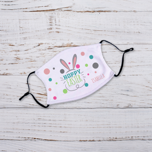 Personalized Hoppy Easter Youth Face Mask