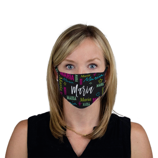 Personalized Repeating Name Face Mask