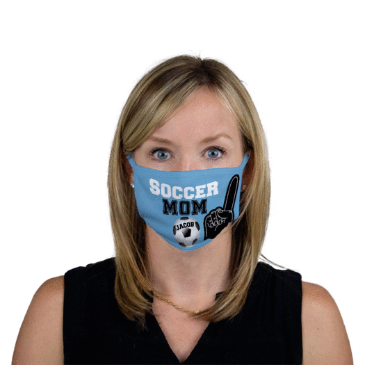 Personalized Soccer Sports Mom Face Mask