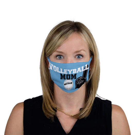 Personalized Volleyball Sports Mom Face Mask