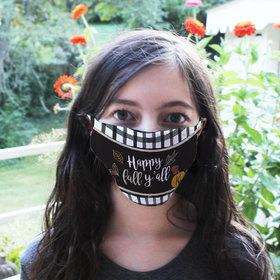 Personalized Happy Fall Yall Face Mask