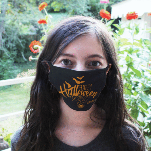 Personalized Happy Halloween Face Mask