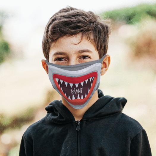 Personalized Shark Face Face Mask
