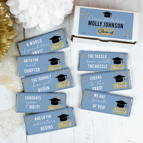 Personalized Graduation Confetti Candy Hershey's Chocolate Bars Gift Box (8 Pack)