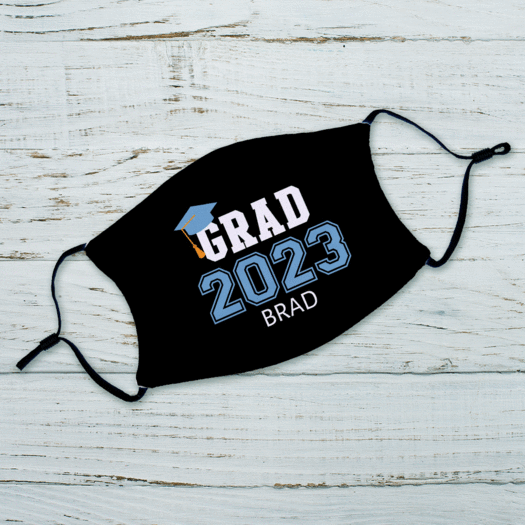 Personalized Grad Class of Adult Face Mask