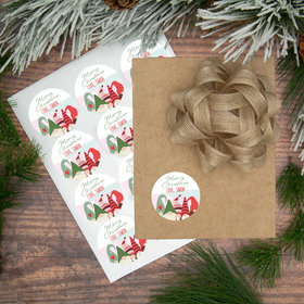Personalized Christmas Gnomes Labels - Set of 72