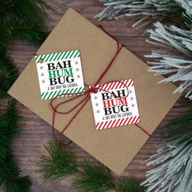 Personalized Bah Hum Bug Gift Tags (24 Pack)