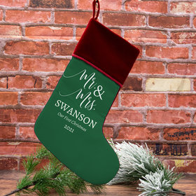 Personalized Christmas Stocking Mr. & Mrs.