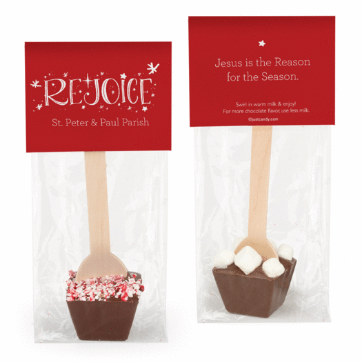 Personalized Rejoice Hot Chocolate Spoon