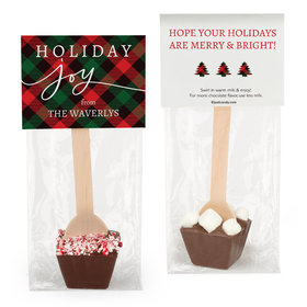 Personalized Holiday Plaid Hot Chocolate Spoon