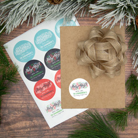 Personalized Merry & Bright Labels (72 Pack)