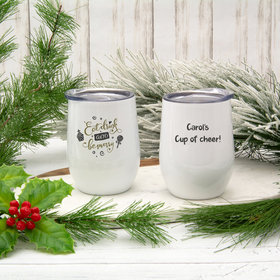 Christmas Eat Drink and Be Merry Wine Tumbler (12oz)