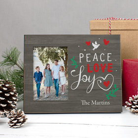 Personalized Picture Frame Christmas Peace Love Joy