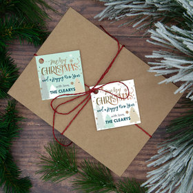 Personalized Merry Christmas Trees Gift Tags (24 Pack)