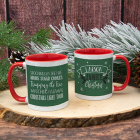 Personalized Family Christmas Traditions 11oz Mug Empty