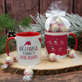 Personalized Grandma Claus's 5 Little Helpers 11oz Mug with Lindt Truffles