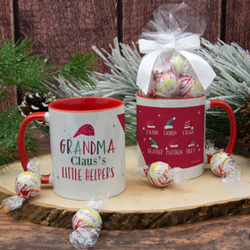 Personalized Grandma Claus's 6 Little Helpers 11oz Mug with Lindt Truffles